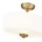 Z-Lite Arlington 3 Light Semi Flush Mount, Heritage Brass & Etched White 220SF3-HBR - alternate 4